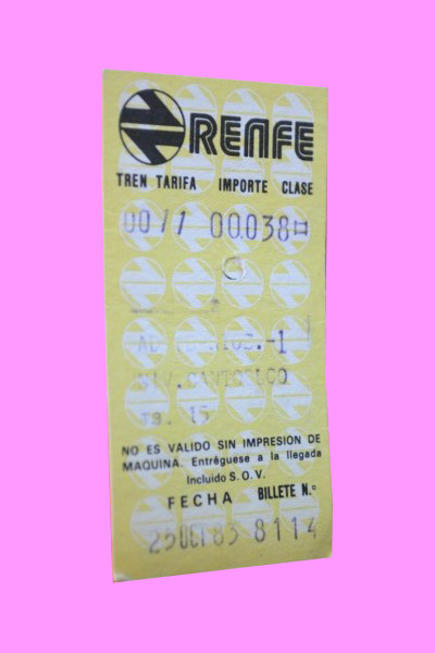 TEM #003 Billete Renfe 1983